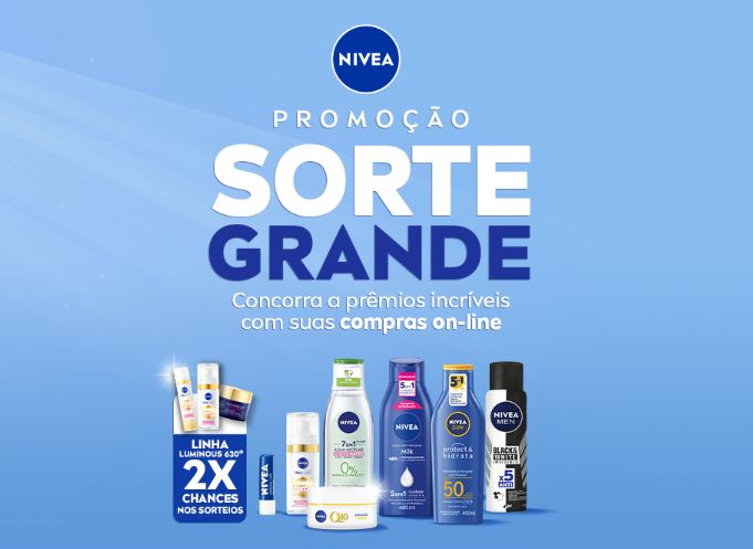 Promoção Nivea Sorte Grande: Sorteio de 500 Mil reais e muito mais! e muito mais!