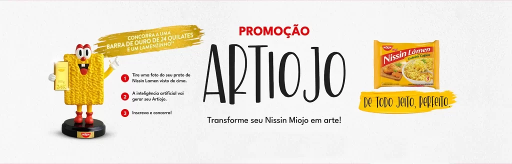 Transforme Seu Nissin Miojo em arte e concorra a uma Barra de Ouro!