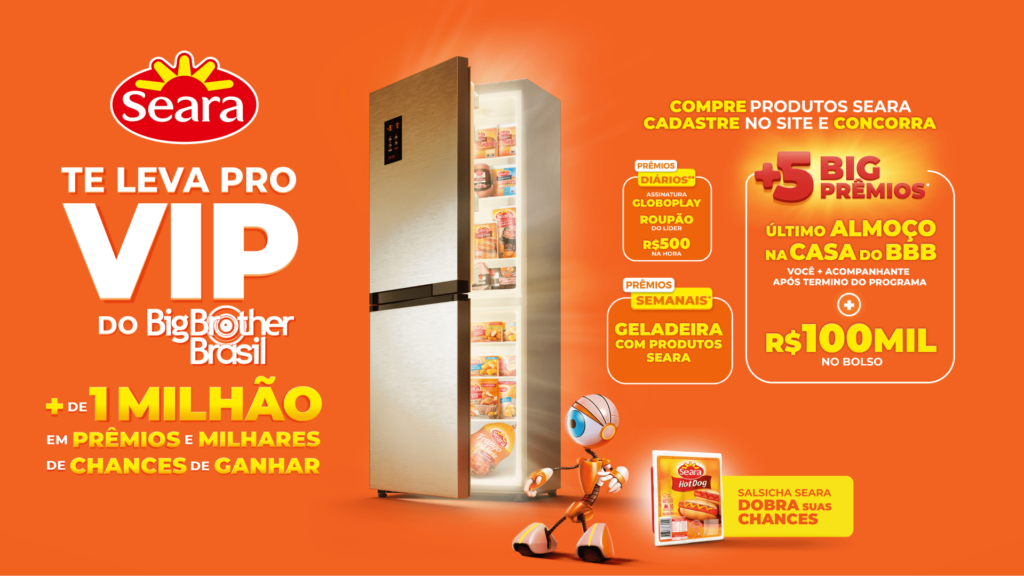 Promoção Seara 2024 te leva pro VIP do BBB