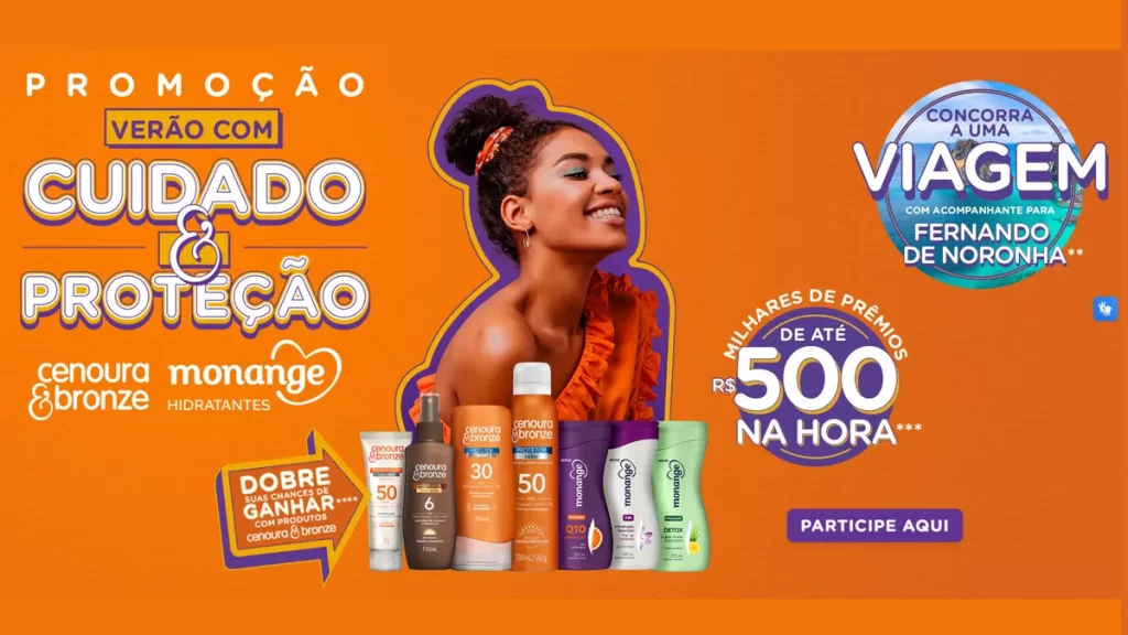 Promoção Monange verão 2024: bronzeado perfeito e prêmios valiosos!