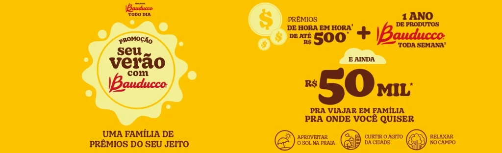 Promoção Bauducco 2024 seu Verão com Bauducco é muito fácil