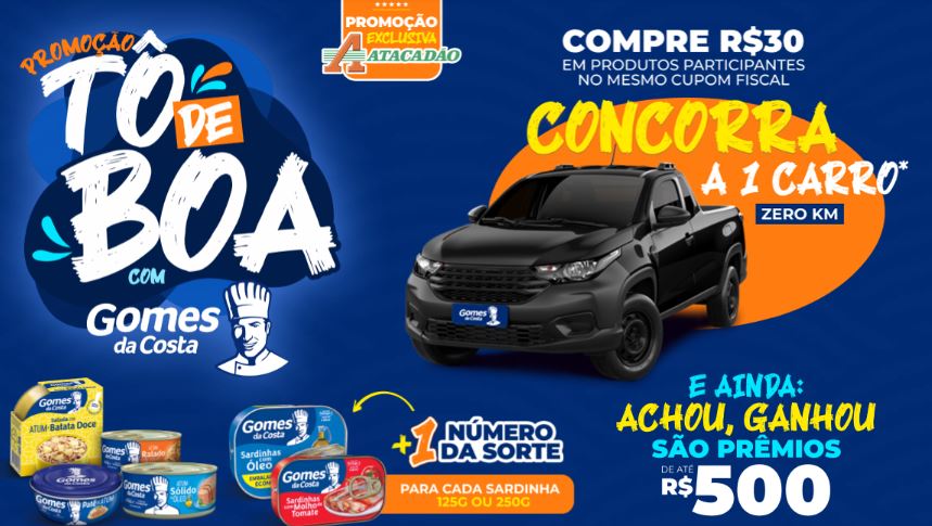 Promoção Tô de Boa Atacadão Gomes da Costa 2024: Transforme suas Compras em Prêmios Incríveis!