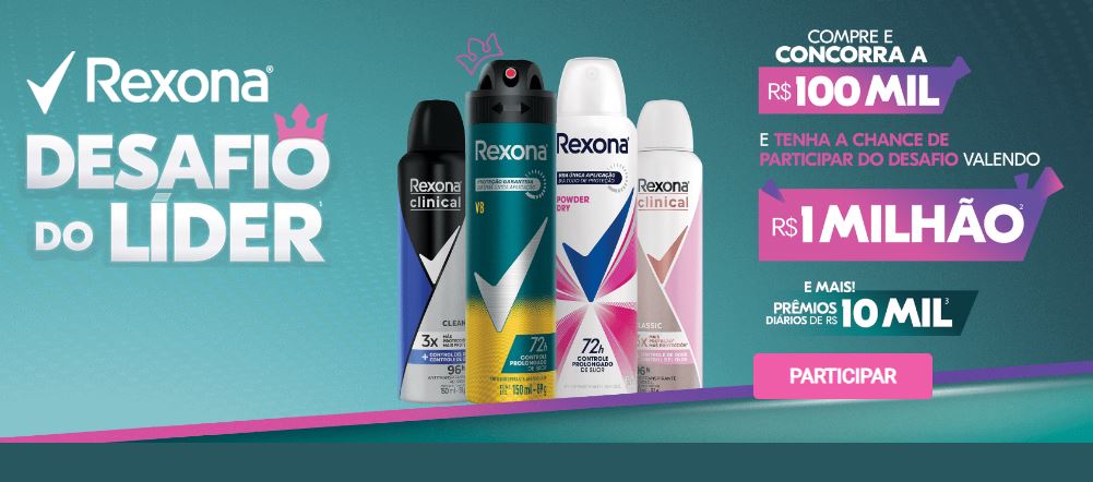 Participe: Promoção Rexona 2024 Desafio do Líder com prêmios de até R$1 Milhão!