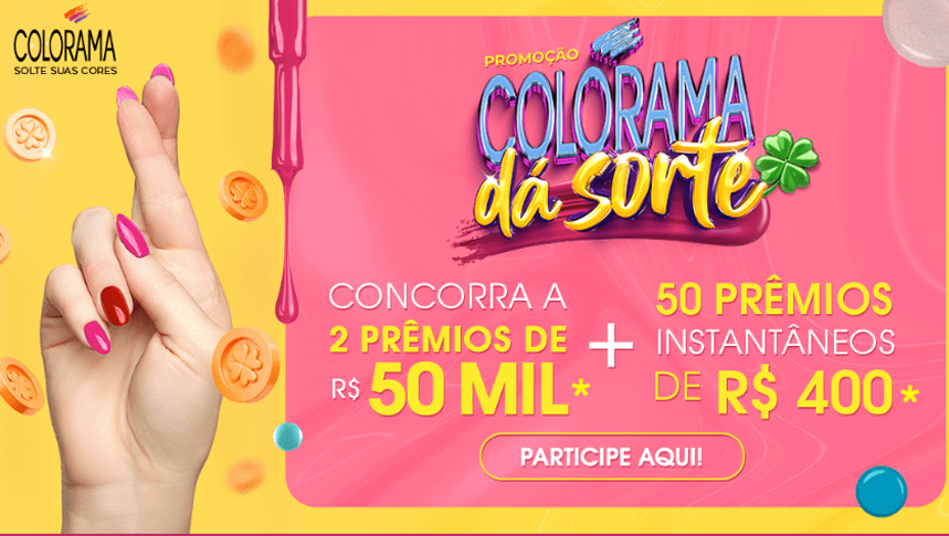 Ganhe até R$50 Mil: descubra os prêmios da Promoção Colorama 2024