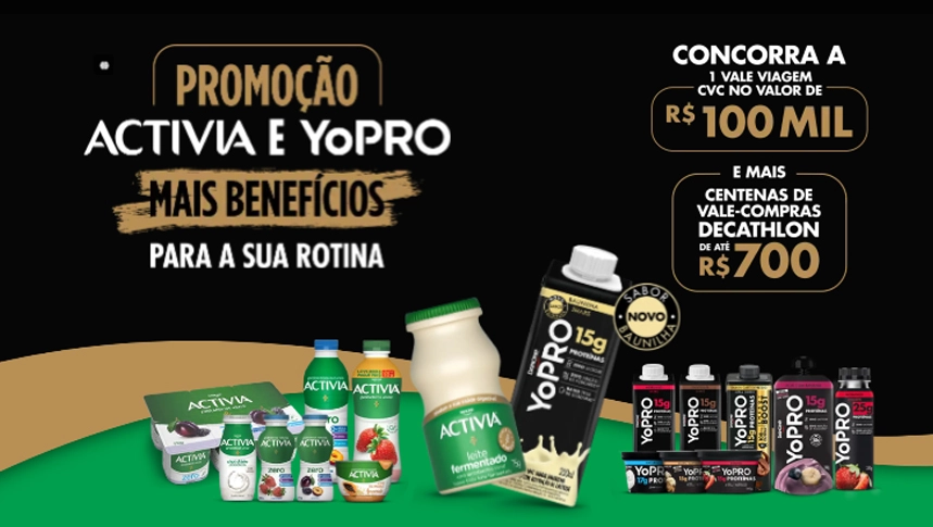 Descubra como ganhar uma viagem de R$100.000 com a Promoção Activia e YoPRO 2024!