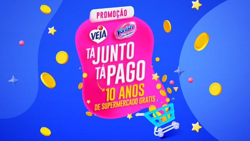 Concorra a 10 Anos de Supermercado grátis na promoção Veja e Vanish!