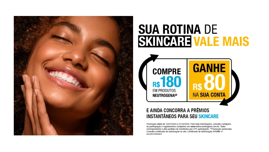 Participe da promoção Neutrogena 2024: ganhe cashback e prêmios!