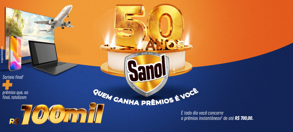 Participe da Promoção Sanol 50 anos e concorra a prêmios