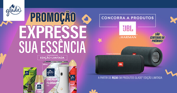 Participe e concorra a prêmios JBL na promoção Glade expresse sua essência