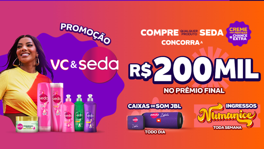 Promoção VC & Seda Numanice 2024: ingressos, caixas de som e prêmios de até R$200 mil!