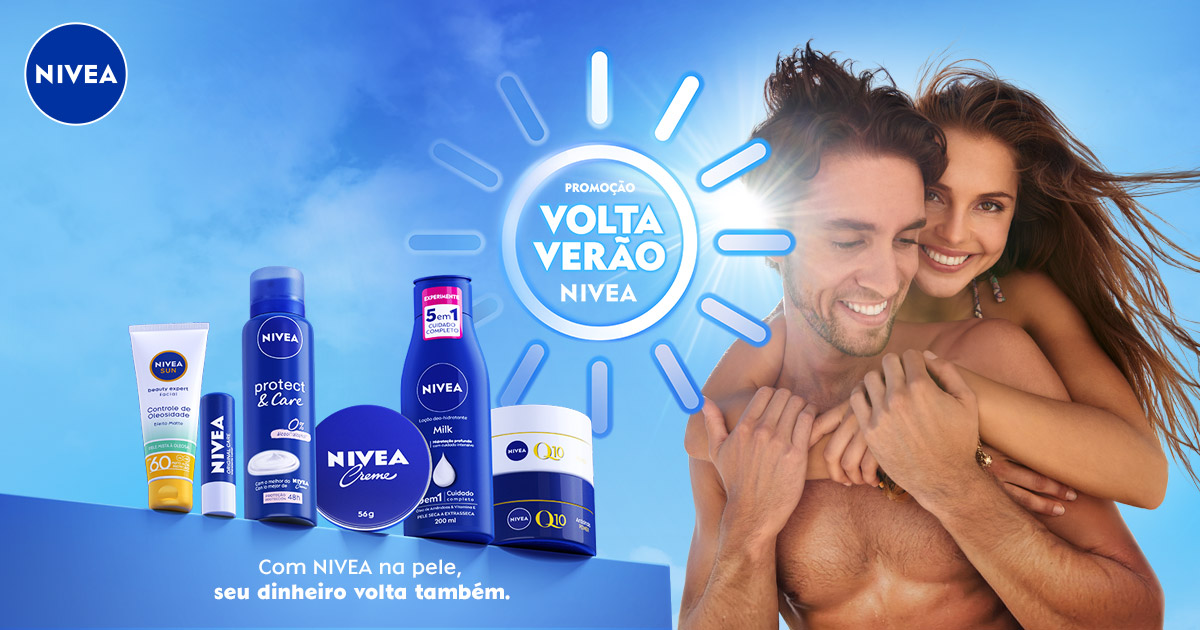 Promoção NIVEA volta verão: concorra a R$ 50 MIL e comece o verão com tudo!