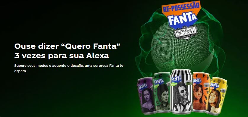 Diga “Quero Fanta” 3 vezes para sua Alexa e desbloqueie uma surpresa fantasmagórica!