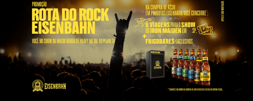 Promoção Rota do Rock Eisenbahn 2024: viva o sonho VIP no show do Iron Maiden!