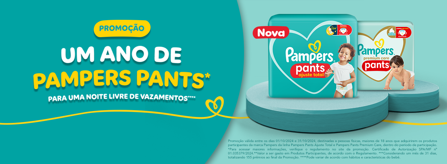 Participe da Promoção um ano de Pampers Pants