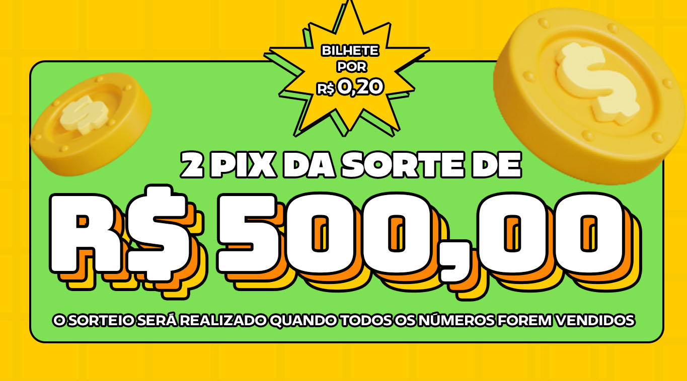 Participe do PIX Premiado e concorra a dois prêmios de R$ 500,00 cada!