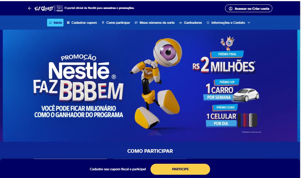 Como participar da Promoção Nestlé faz BBBem e concorrer a prêmios!