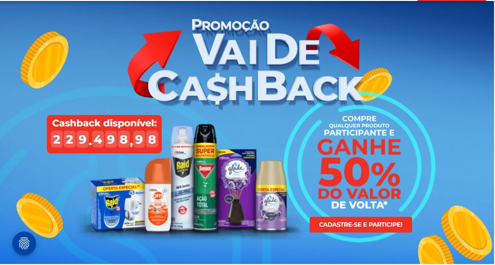 Promoção vai de cashback: ganhe até R$ 30 de volta em produtos SC Johnson!