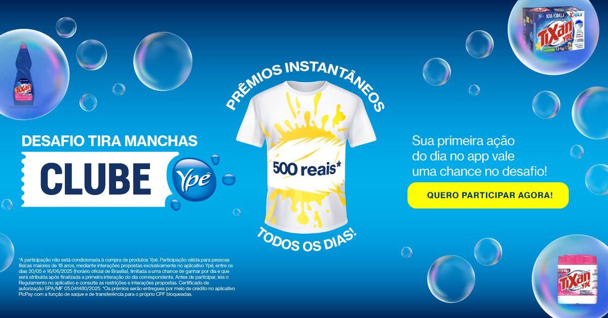 App Ypê 2025: Participe da Promoção e Concorra a R$500 Todo Dia!
