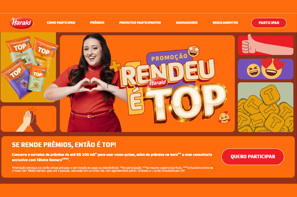 Como Participar da Promoção Rendeu É Top Harald 2025 e Concorrer a R$ 100 Mil