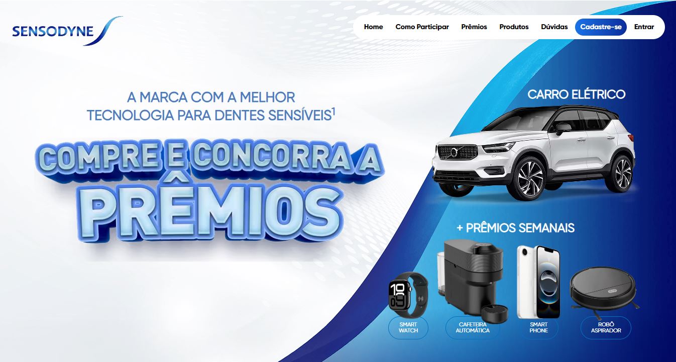 Promoção Sensodyne 2025: um Volvo elétrico pode ser seu – veja como participar!
