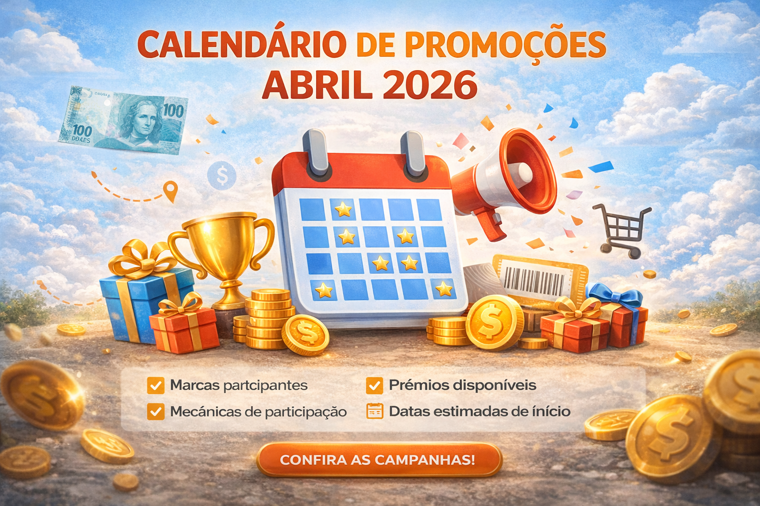 Calendário de promoções Abril 2026: veja as campanhas previstas para participar